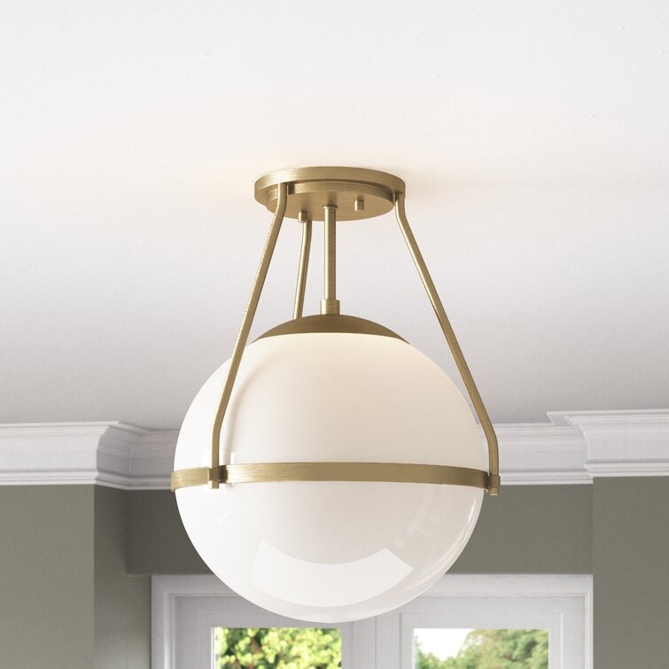 Simple globe semi 2024 flush mount